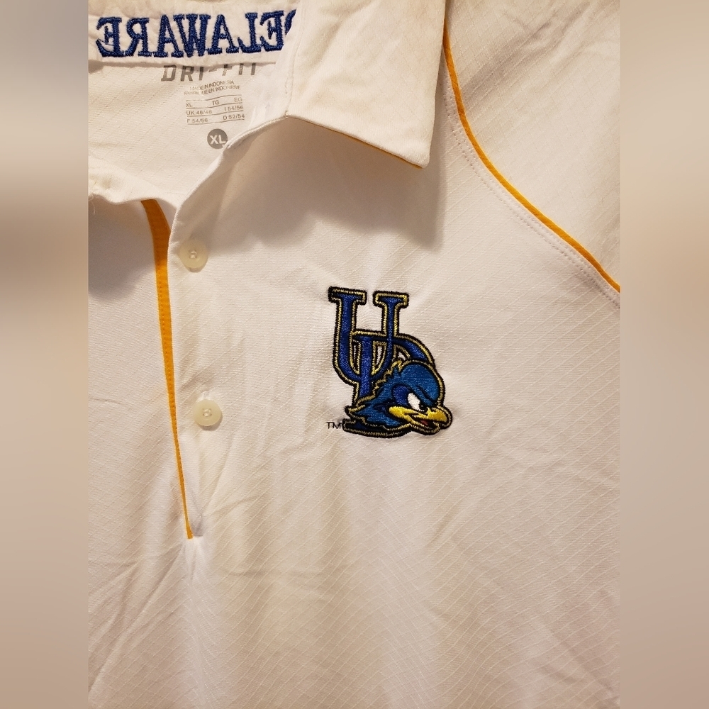 Nike FIT Dry University of Delaware Polo Shirt Men XL white - Picture 6 of 11